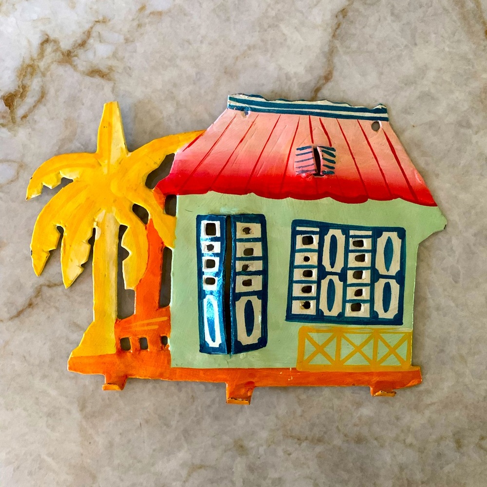 Vintage Handmade Caribbean Metal Wall Art